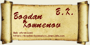 Bogdan Komnenov vizit kartica